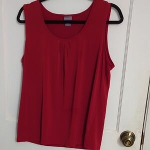 Laura Scott Sz L Scarlet Sleeveless Top